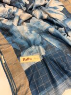 Amber light (Raw silk) - Navy - Image 4