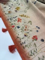 Sia (Embroidered Linen) - Tangerine - Image 3