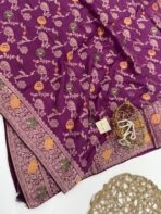 Madhuri (Banarasi silk) - Twilight purple