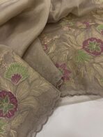 Merlin (Pure designer Organza) - Muted Taupe