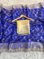 Sukhi (saree) - Royal blue - Image 4