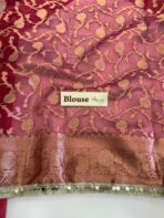 Antara (Banarasi tissue silk) - Vermillion red - Image 5
