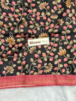 Anvita (Tussar silk) - Hot peach - Image 4