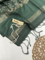 Ezhilmathi (Tussar silk) - Green - Image 3