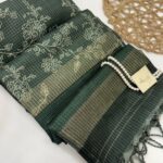 Ezhilmathi (Tussar silk) - Green