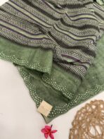 Athmika (Tussar by cotton) - Forest Green - Image 2