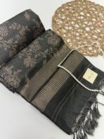 Ezhilmathi (Tussar silk) - Muted grey