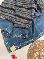 Athmika (Tussar by cotton) - Muted Ink