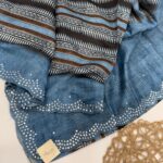 Athmika (Tussar by cotton) - Muted Ink