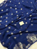 Aandal (Viscose dola silk) - Pepsi blue
