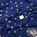 Aandal (Viscose dola silk) - Pepsi blue