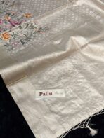 Ambika(Embroidered Banarasi silk) - Soft Gold - Image 6