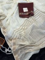 Elara ( Viscose georgette) - Pearl white - Image 5