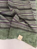 Athmika (Tussar by cotton) - Forest Green - Image 3