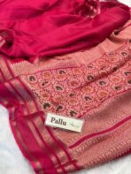 Bhumi (Semi Mysore crepe) - Hot pink - Image 5