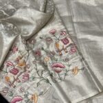 Ambika (Embroidered Banarasi silk) -  Silver