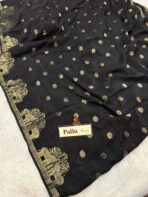 Aandal (Viscose dola silk) - Black - Image 4