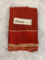 Dilruba (Viscose georgette) - Burnt Orange - Image 6