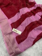 Bhumi (Semi Mysore crepe) - Vermilion red - Image 5