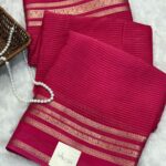 Bhumi (Semi Mysore crepe) - Hot pink