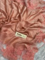 Aarohi ( Pure glass organza) -   Peach - Image 5