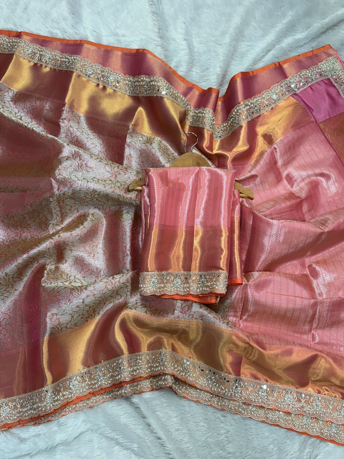 5fa4070b-f318-4a34-8270-06ba7f49b087 Sukhi (saree) - Salmon - Image 1