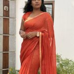 Dilruba (Viscose georgette) - Burnt Orange