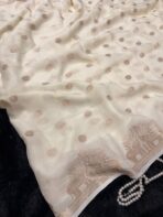 Aandal (Viscose dola silk) - Ivory - Image 3