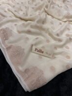 Aandal (Viscose dola silk) - Ivory - Image 5