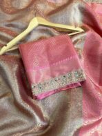 Sukhi (saree) - Peach & Mauve - Image 5