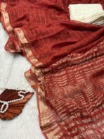 Elara ( Viscose georgette) - Burnt brown - Image 2