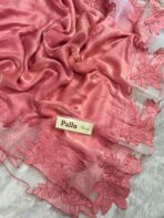 Aarohi ( Pure glass organza) -  Salmon - Image 4