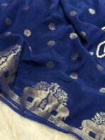 Aandal (Viscose dola silk) - Pepsi blue - Image 2