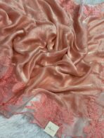 Aarohi ( Pure glass organza) -   Peach - Image 4