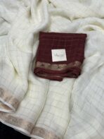 Elara ( Viscose georgette) - Pearl white - Image 2