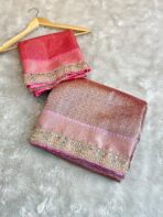 Sukhi (saree) - Peach & Mauve - Image 6