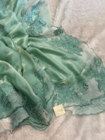 Aarohi ( Pure glass organza) - Turquoise