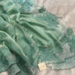 Aarohi ( Pure glass organza) - Turquoise