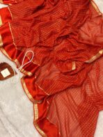 Dilruba (Viscose georgette) - Burnt Orange - Image 2