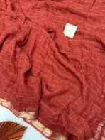 Elara ( Viscose georgette) - Burnt brown - Image 5