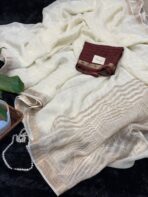 Elara ( Viscose georgette) - Pearl white