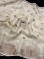 Aandal (Viscose dola silk) - Ivory - Image 4