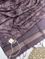 Ezhilmathi (Tussar silk) - Lavender - Image 2