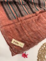 Athmika (Tussar by cotton) - Earthy Orange - Image 3