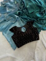 Aura (Dual tone space silk) - Peacock Blue - Image 4