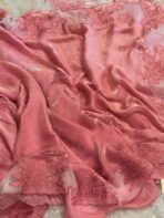 Aarohi ( Pure glass organza) -  Salmon - Image 3