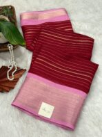 Bhumi (Semi Mysore crepe) - Vermilion red - Image 3