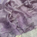 Aarohi ( Pure glass organza) - Lilac