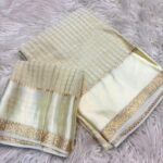 Dilruba (Viscose georgette) - Pearl white