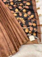 Anvita (Tussar silk) - Bright Tan - Image 2